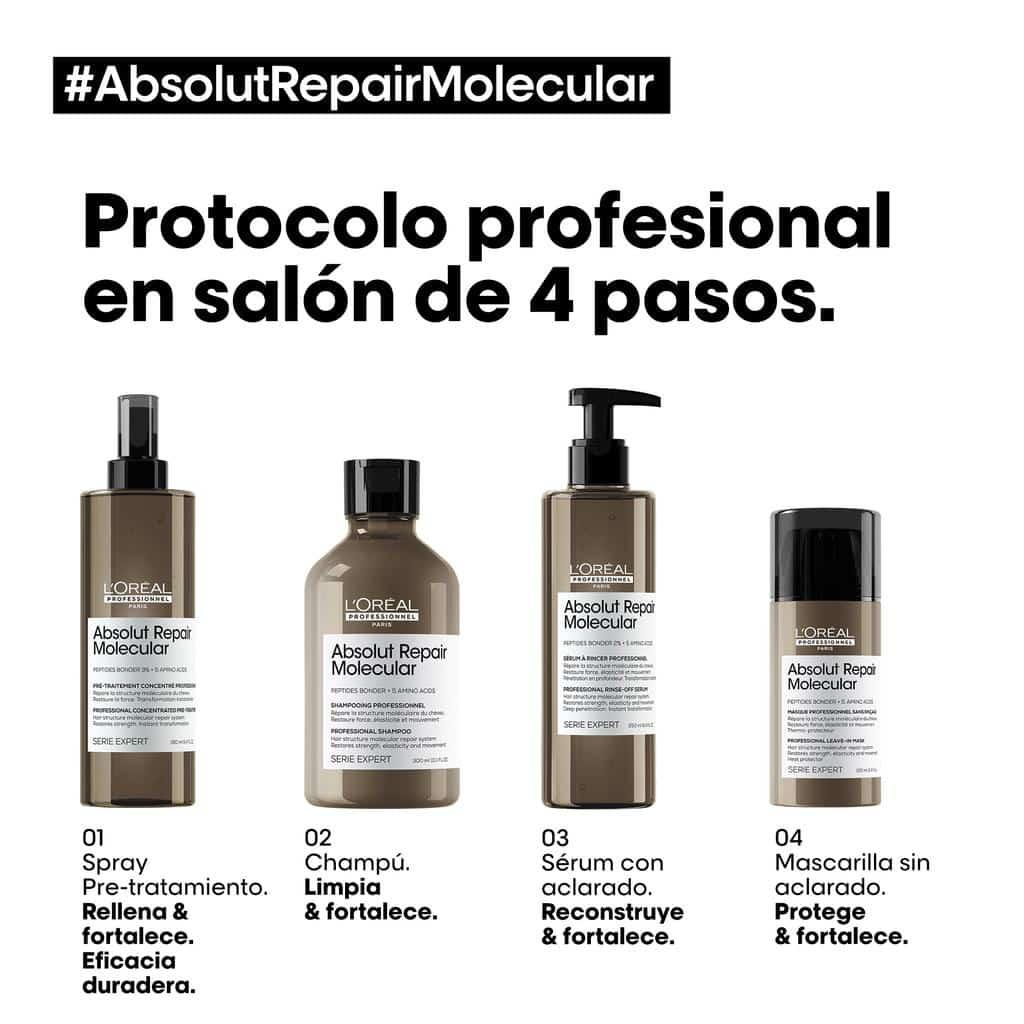 SERIE EXPERT, ABSOLUT REPAIR MOLECULAR, SHAMPOO SIN SULFATOS 500ml