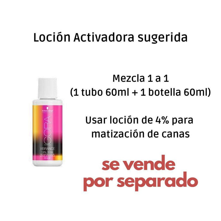 IGORA VIBRANCE - CENIZA, HUMO Y MATE - Coloración DemiPermanente SIN Amoníaco - 60ml