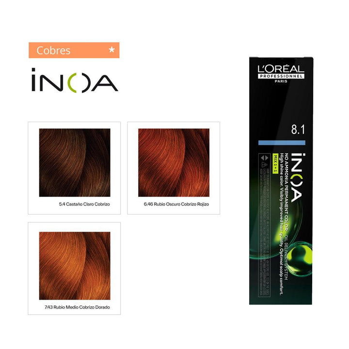 INOA - COBRES - Coloración Permanente SIN Amoníaco - 60ml