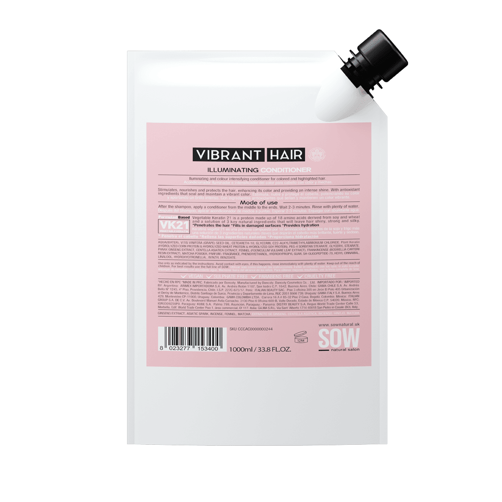 VIBRANT HAIR, ILLUMINATING ACONDICIONADOR REFILL 1000ml