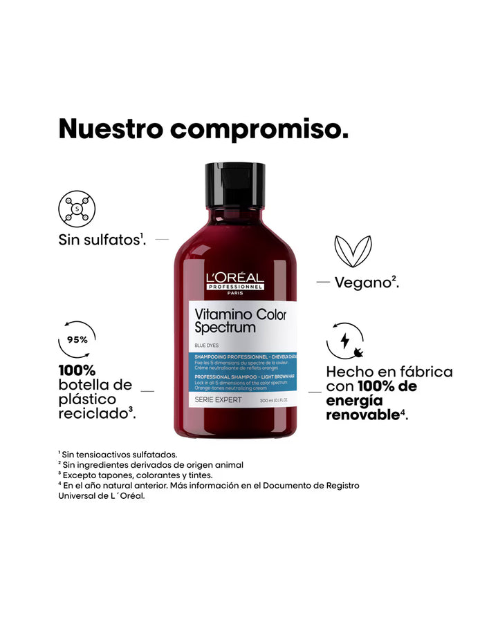 SERIE EXPERT, VITAMINO COLOR SPECTRUM AZUL, SHAMPOO 300ml