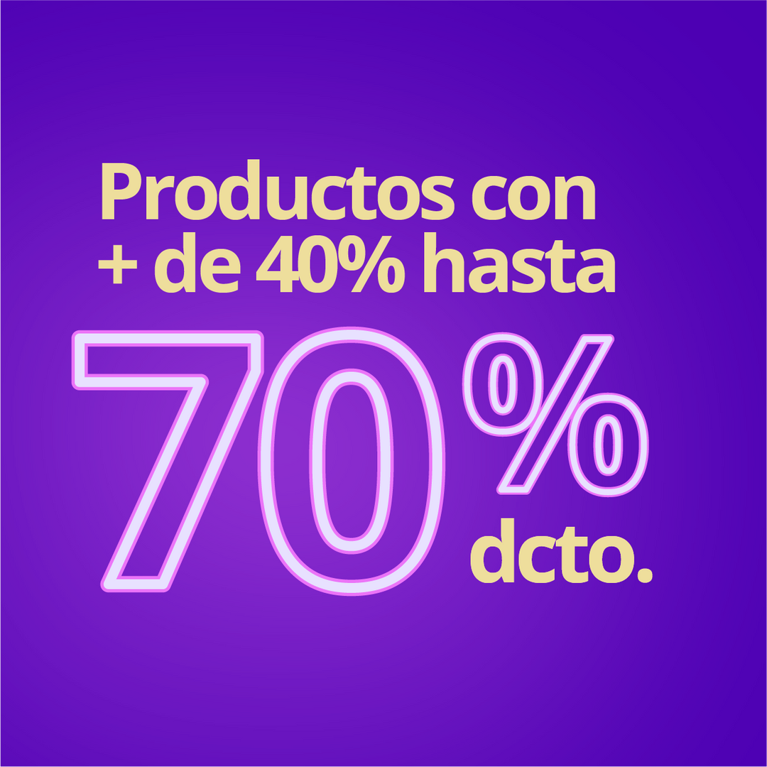 40 a 70% de descuento