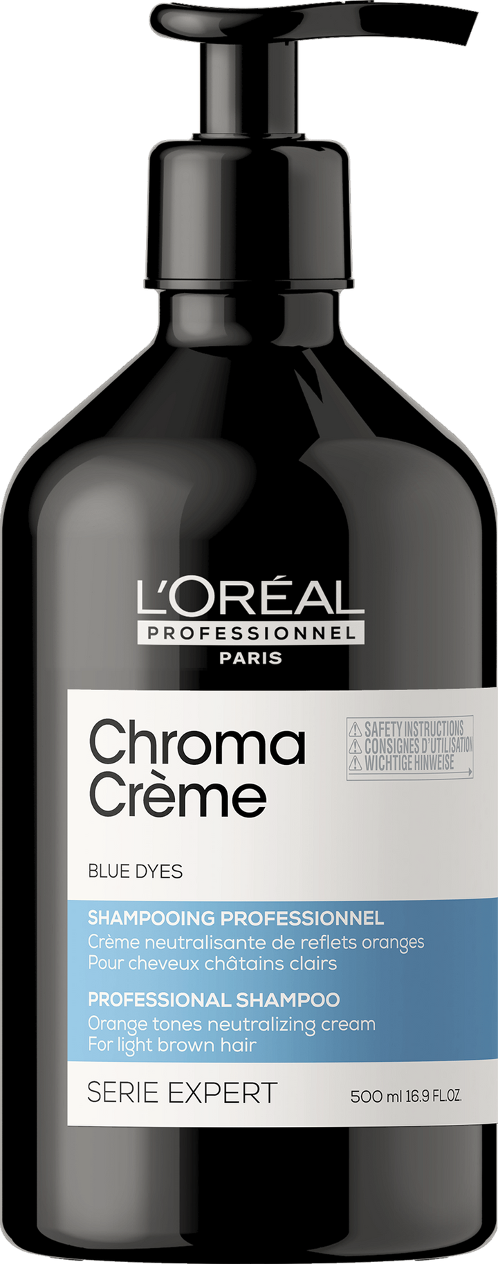 SERIE EXPERT, CHROMA CREME, SHAMPOO MATIZADOR AZUL 500ml