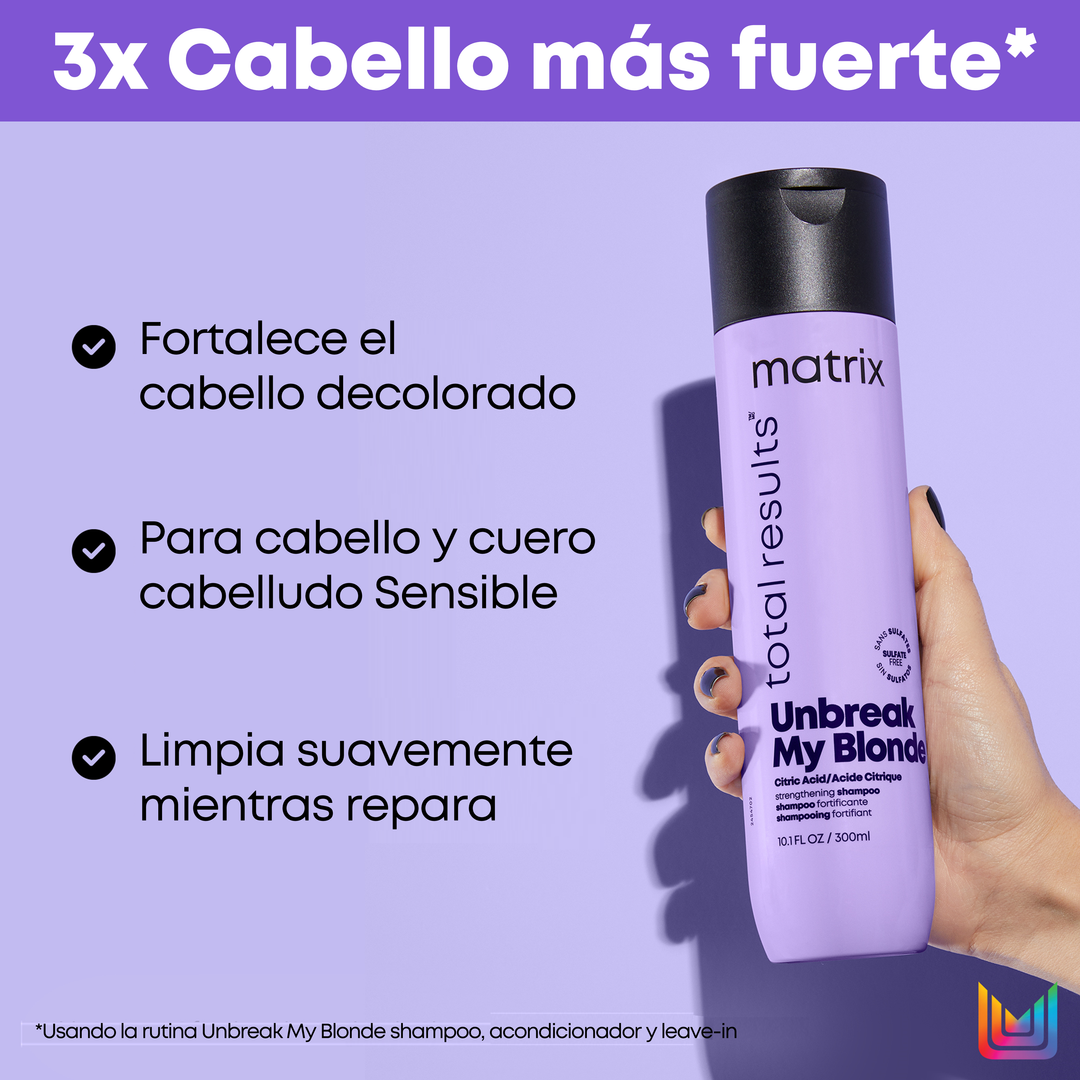 UNBREAK MY BLONDE, CUIDADO DEL COLOR, SHAMPOO SIN SULFATOS 300 ml