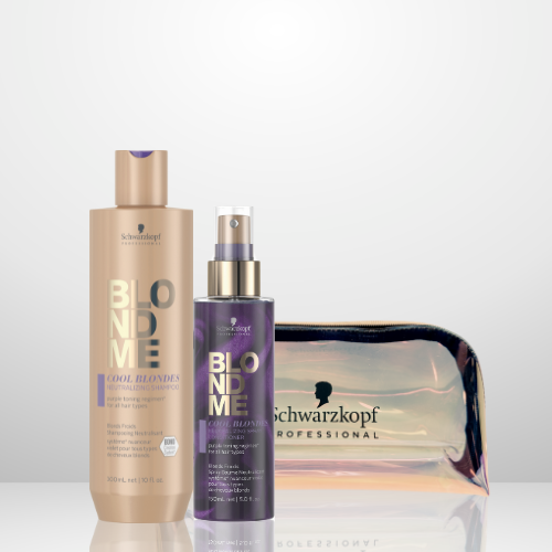 PACK BLONDME COOL, SHAMPOO + ACOND. EN SPRAY + ESTUCHE