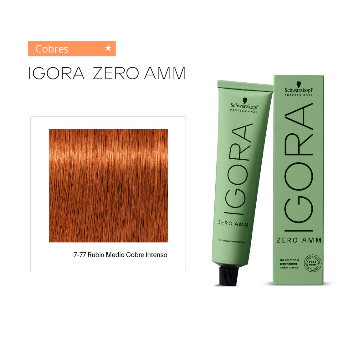 IGORA ZERO - COBRES - Coloración Permanente SIN Amoníaco - 60ml