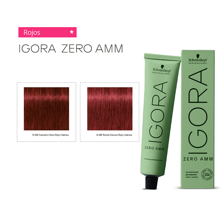 IGORA ZERO - ROJOS - Coloración Permanente SIN Amoníaco - 60ml