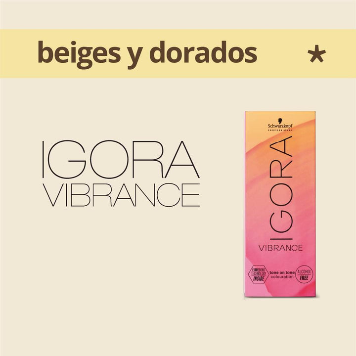 IGORA VIBRANCE - BEIGES y DORADOS - Coloración DemiPermanente SIN Amoníaco - 60ml