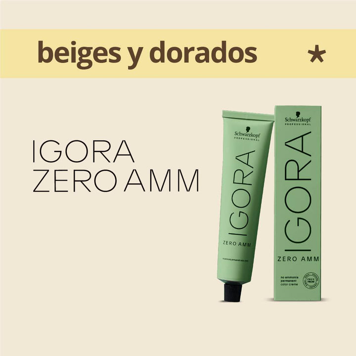 IGORA ZERO - BEIGES Y DORADOS - Coloración Permanente SIN Amoníaco - 60ml