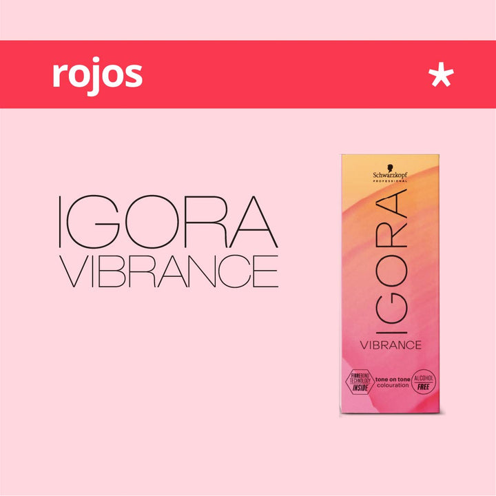 IGORA VIBRANCE - ROJOS - Coloración DemiPermanente SIN Amoníaco - 60ml