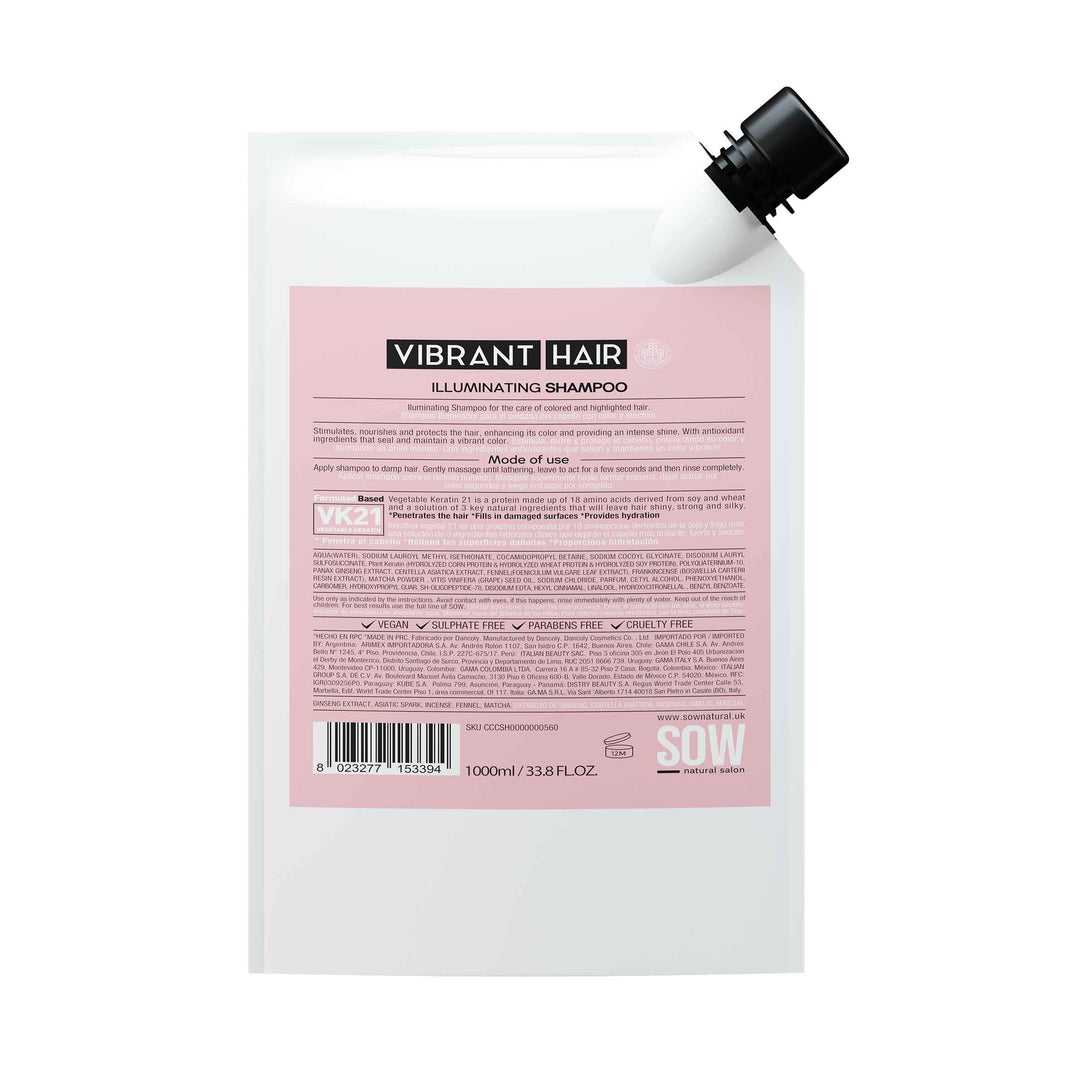 VIBRANT HAIR, ILLUMINATING SHAMPOO POUCH 1000ml