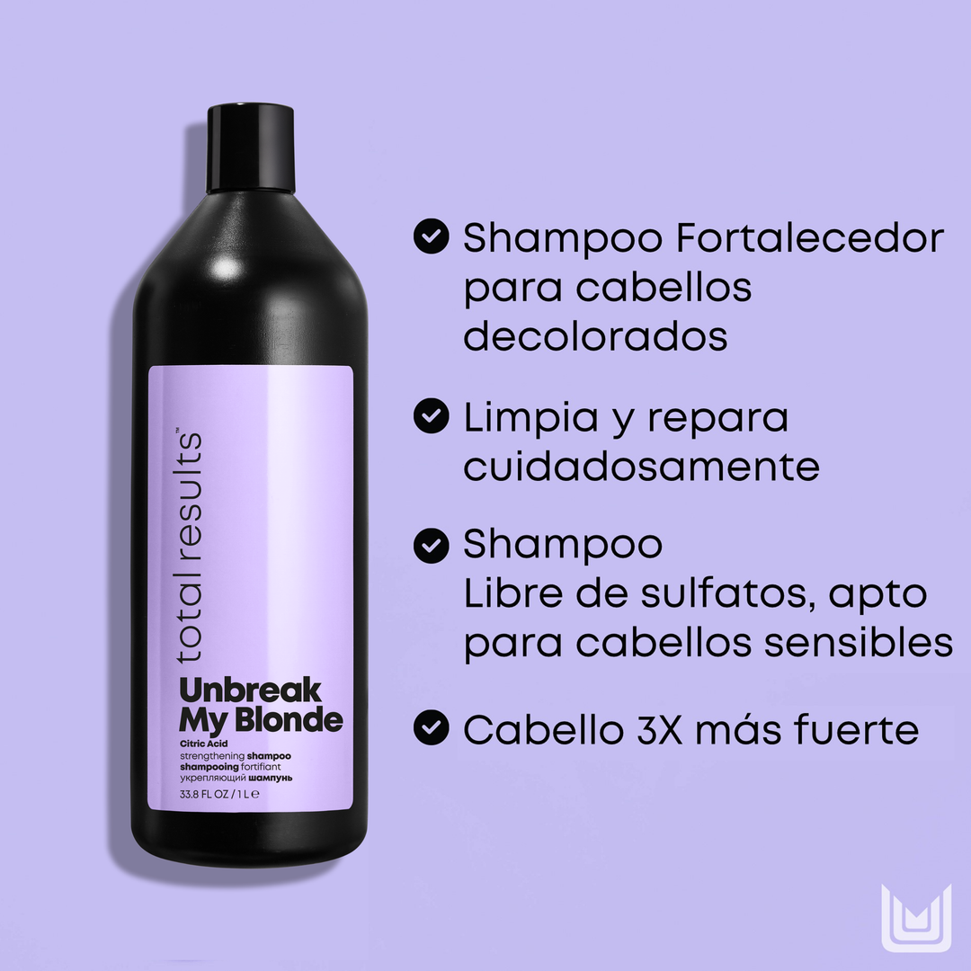 UNBREAK MY BLONDE, CUIDADO DEL COLOR, SHAMPOO SIN SULFATOS 1000 ml