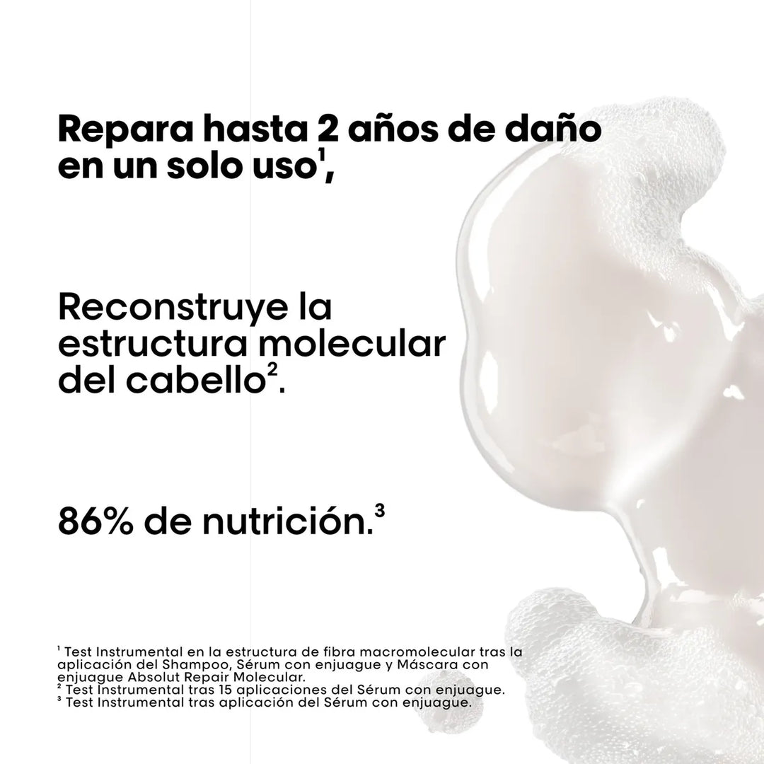 SERIE EXPERT, ABSOLUT REPAIR MOLECULAR, SHAMPOO SIN SULFATOS 1000ml REFILL