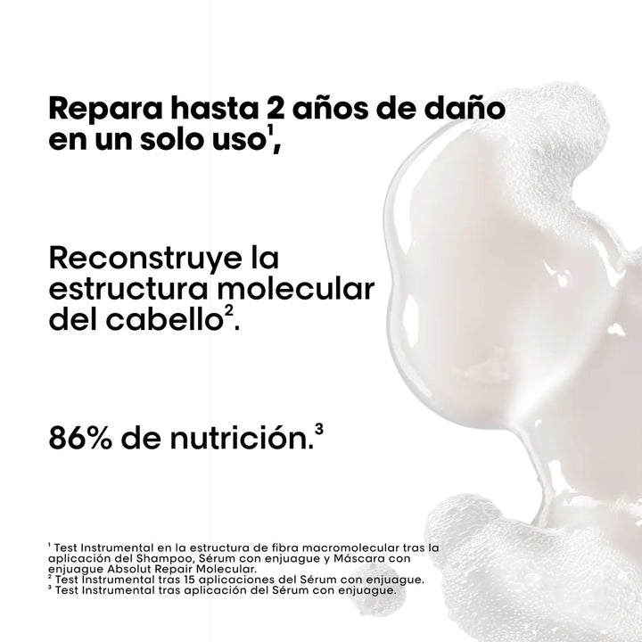 SERIE EXPERT, ABSOLUT REPAIR MOLECULAR, SHAMPOO SIN SULFATOS 1000ml REFILL