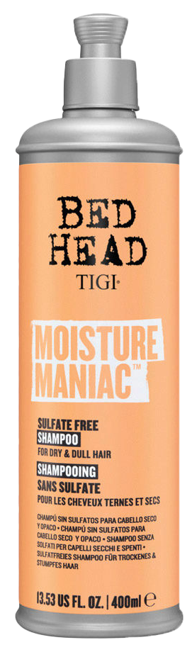 BED HEAD - HIDRATACIÓN - MOISTURE MANIAC SHAMPOO SIN SULFATOS 400 ml